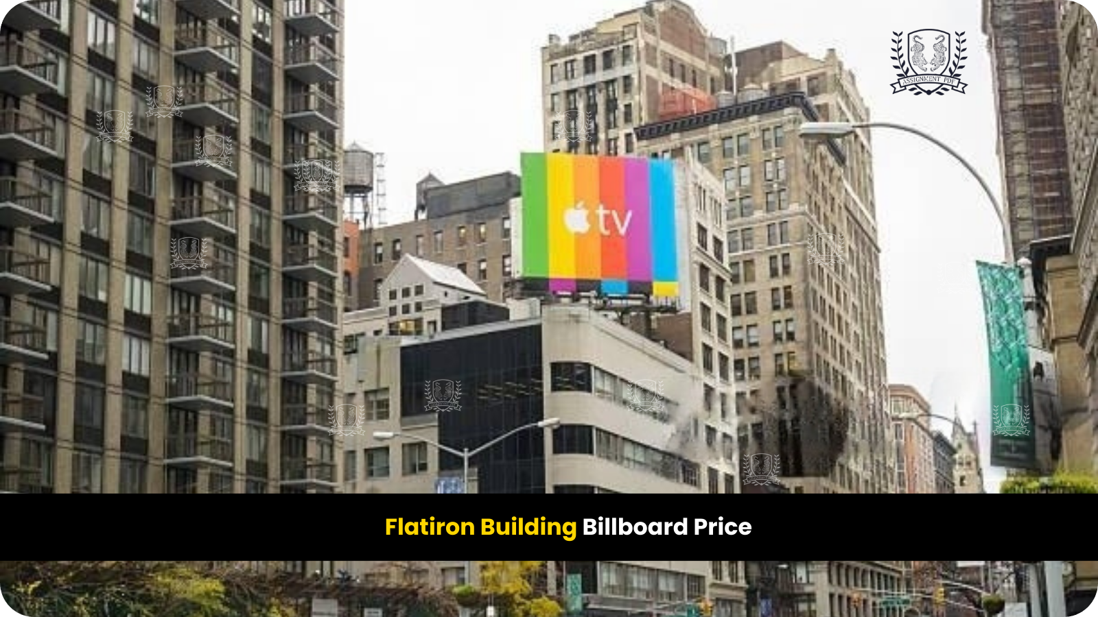 Billboard advertising in Flatiron Building